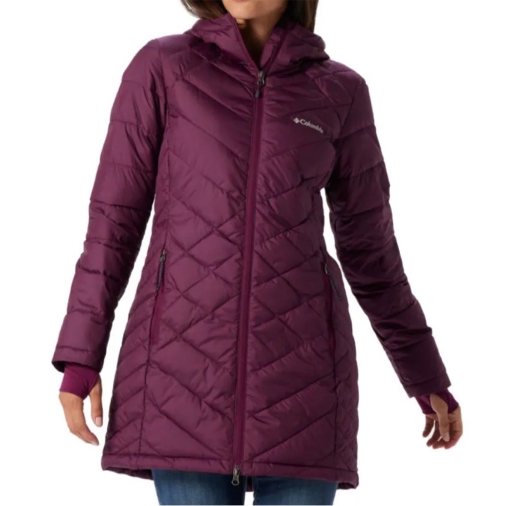 Columbia Sportswear Women'ss Heavenly Long Insulated Jacket sz Medium Omni-Heat